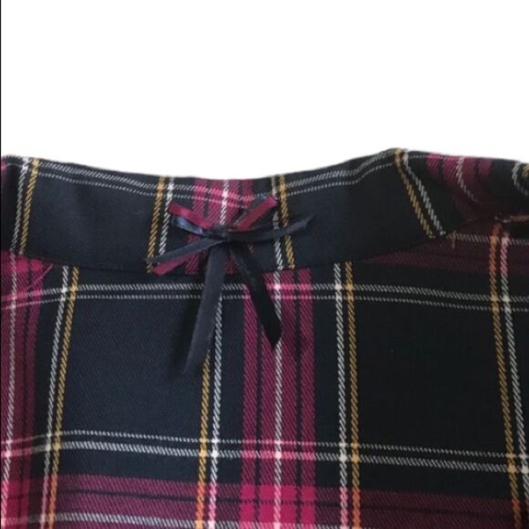 Wet Seal Plaid Three Button Smocked Waist Peplum Preppy Academia Top Sz XL - Picture 7 of 14